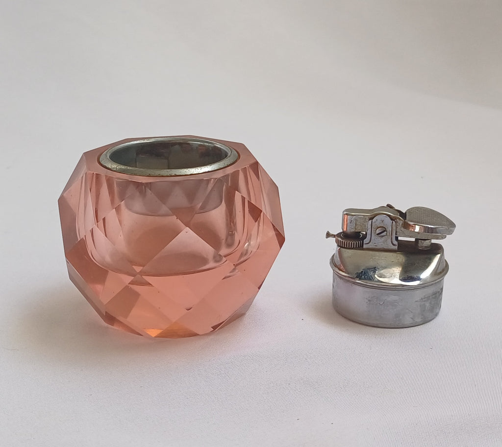 1970s Glass Crystal Lighter