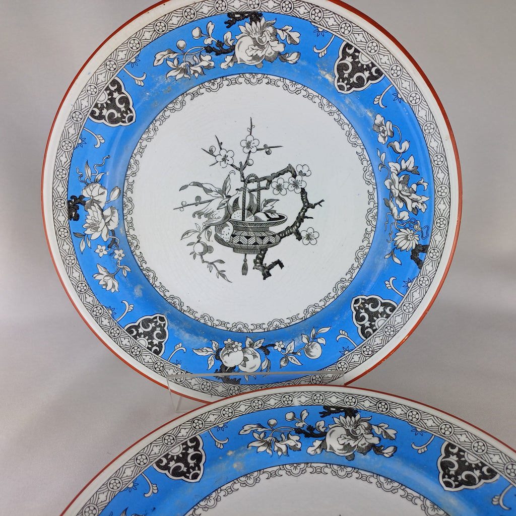 1880s Mintons "Brunswick" Pair of Dinner Plates