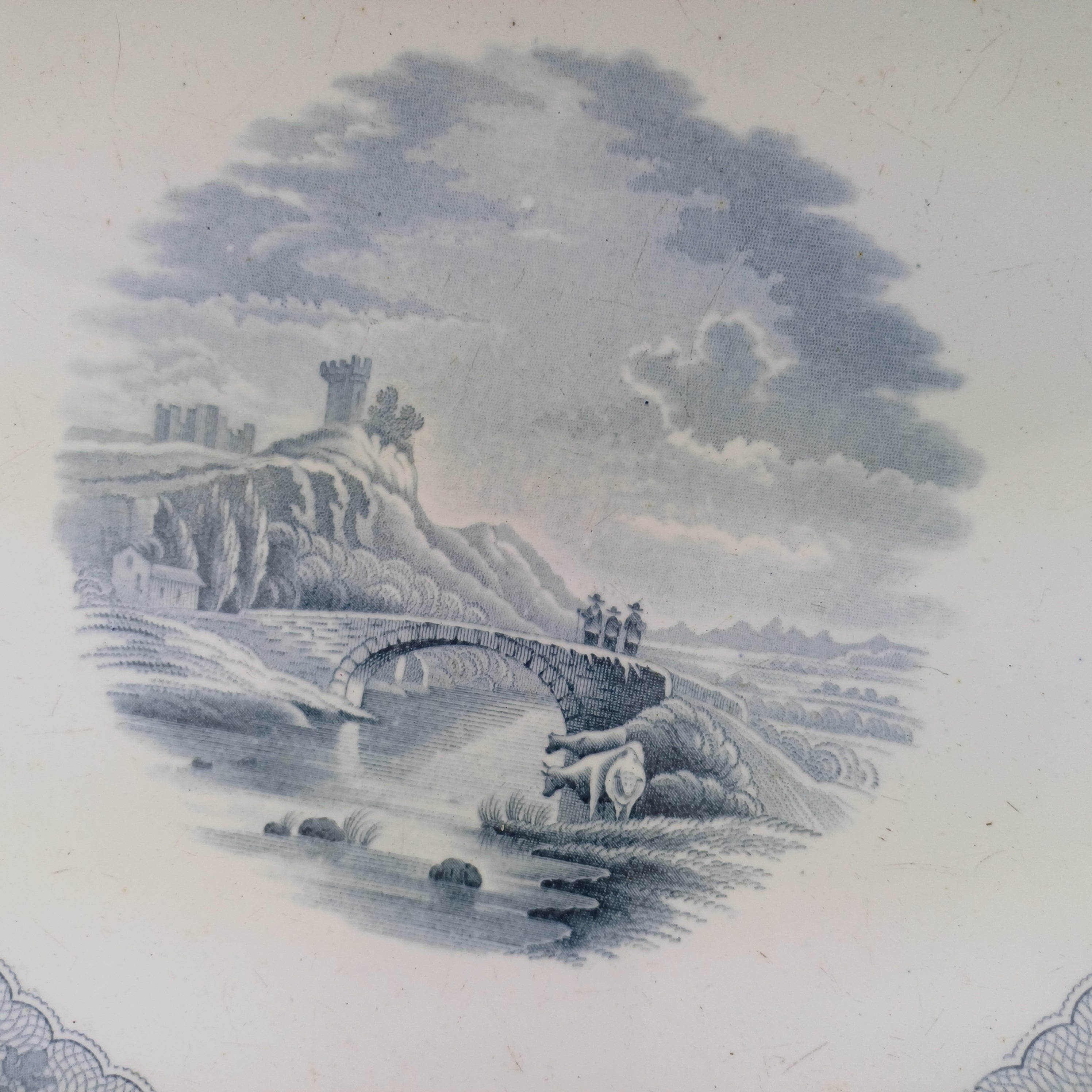 1857 Copeland Late Spode "Richmond Views" Footed Bowl