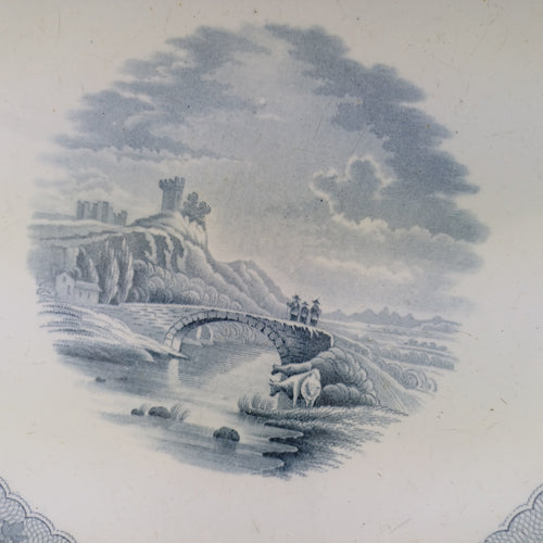 1857 Copeland Late Spode "Richmond Views" Footed Bowl