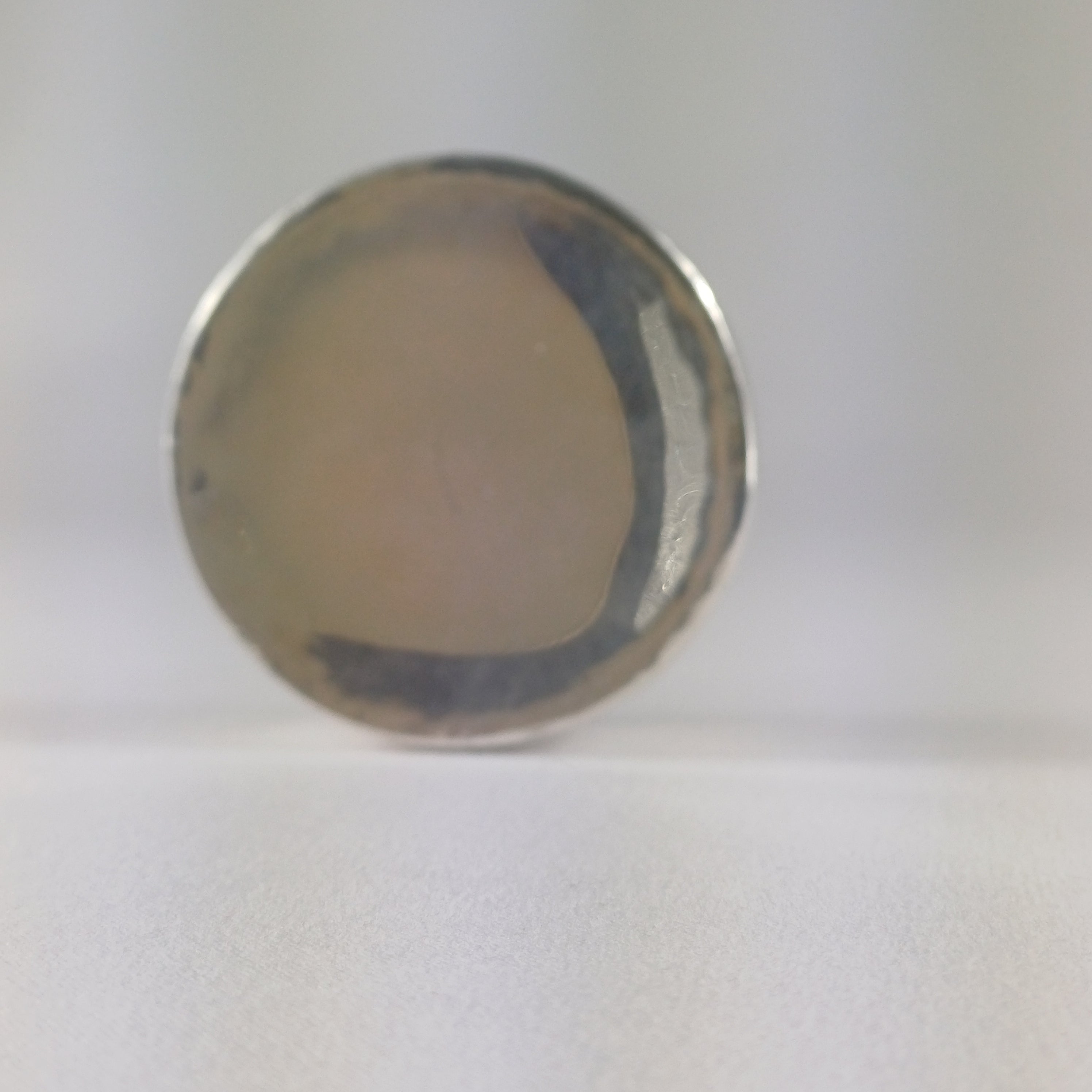 Solid Silver snuff box base