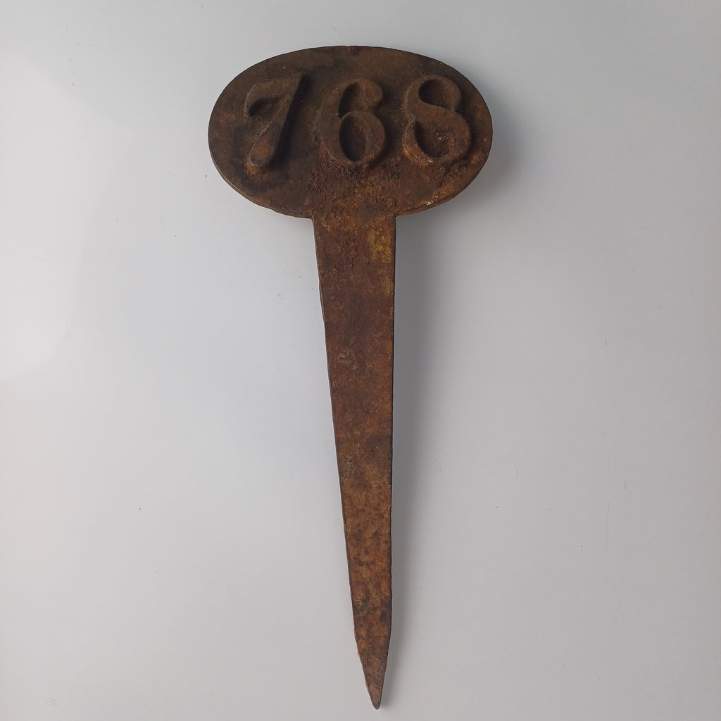 Cast Iron Victorian Grave Marker 768