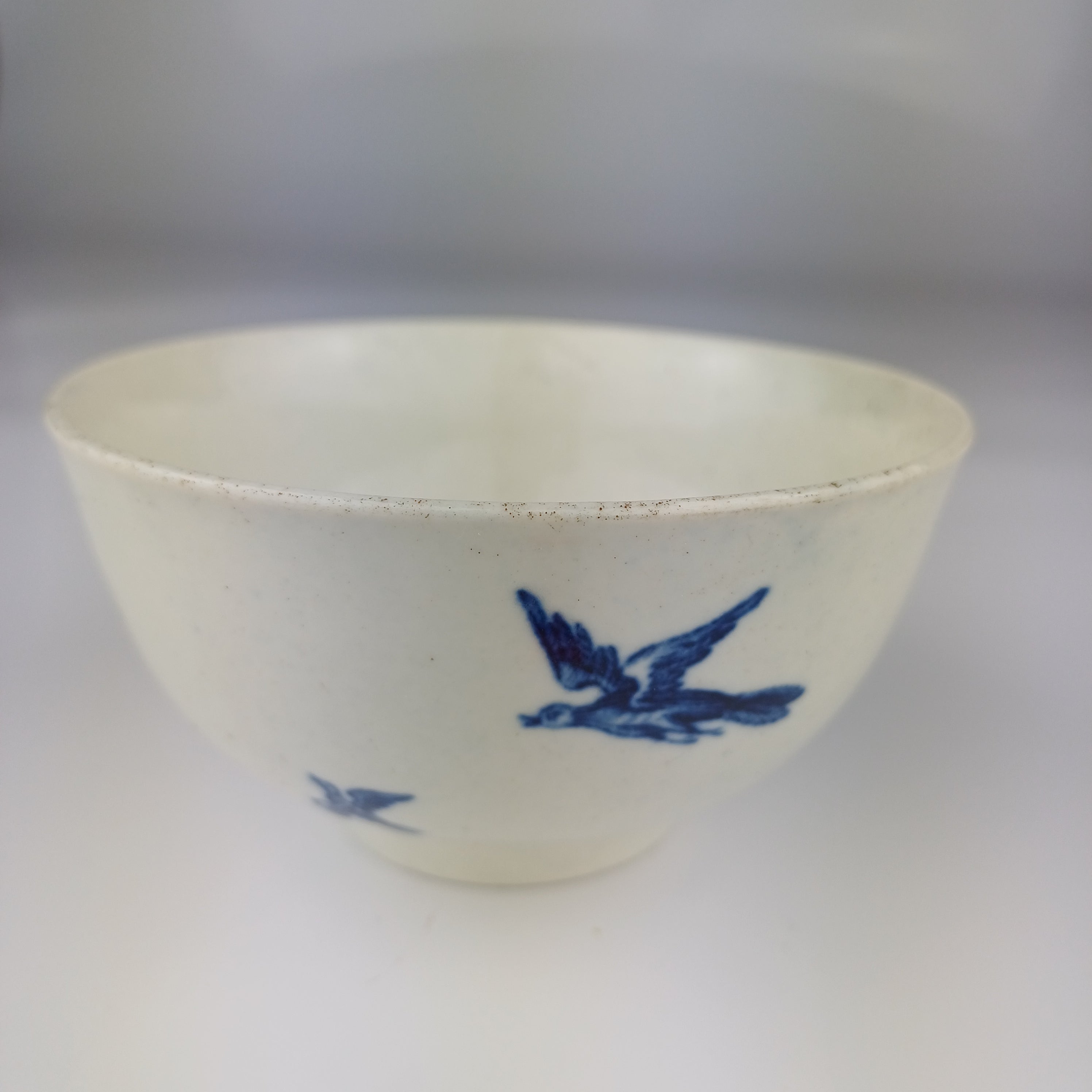 First Period Worcester 1770 "Perching Birds" Bowl