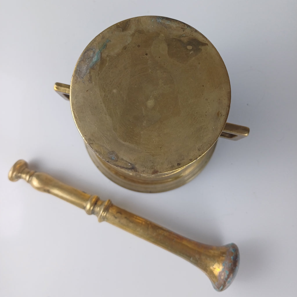 1825 Brass Apothecary Pestle and Mortar