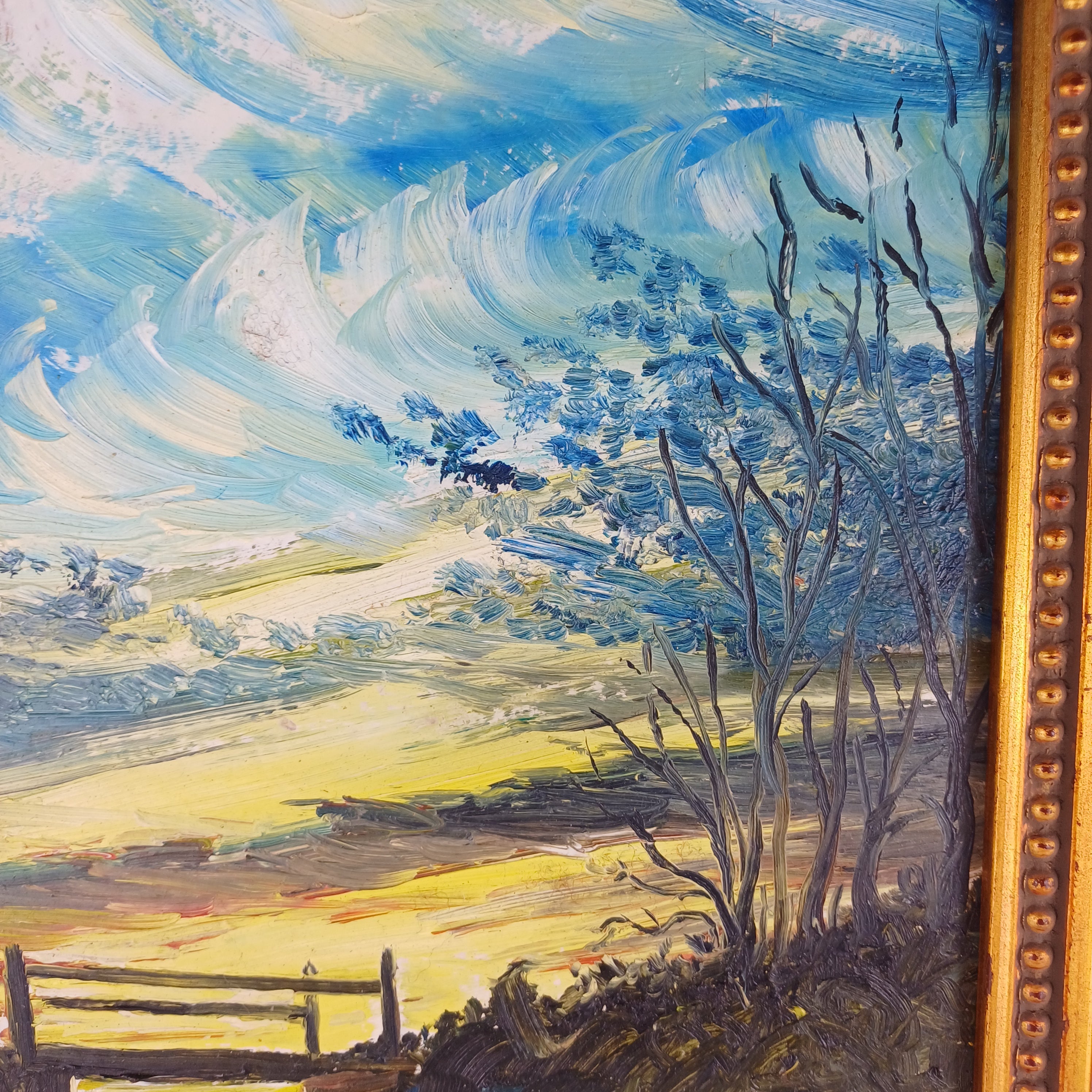 Oil painting on board Signed by John Constable Reeve