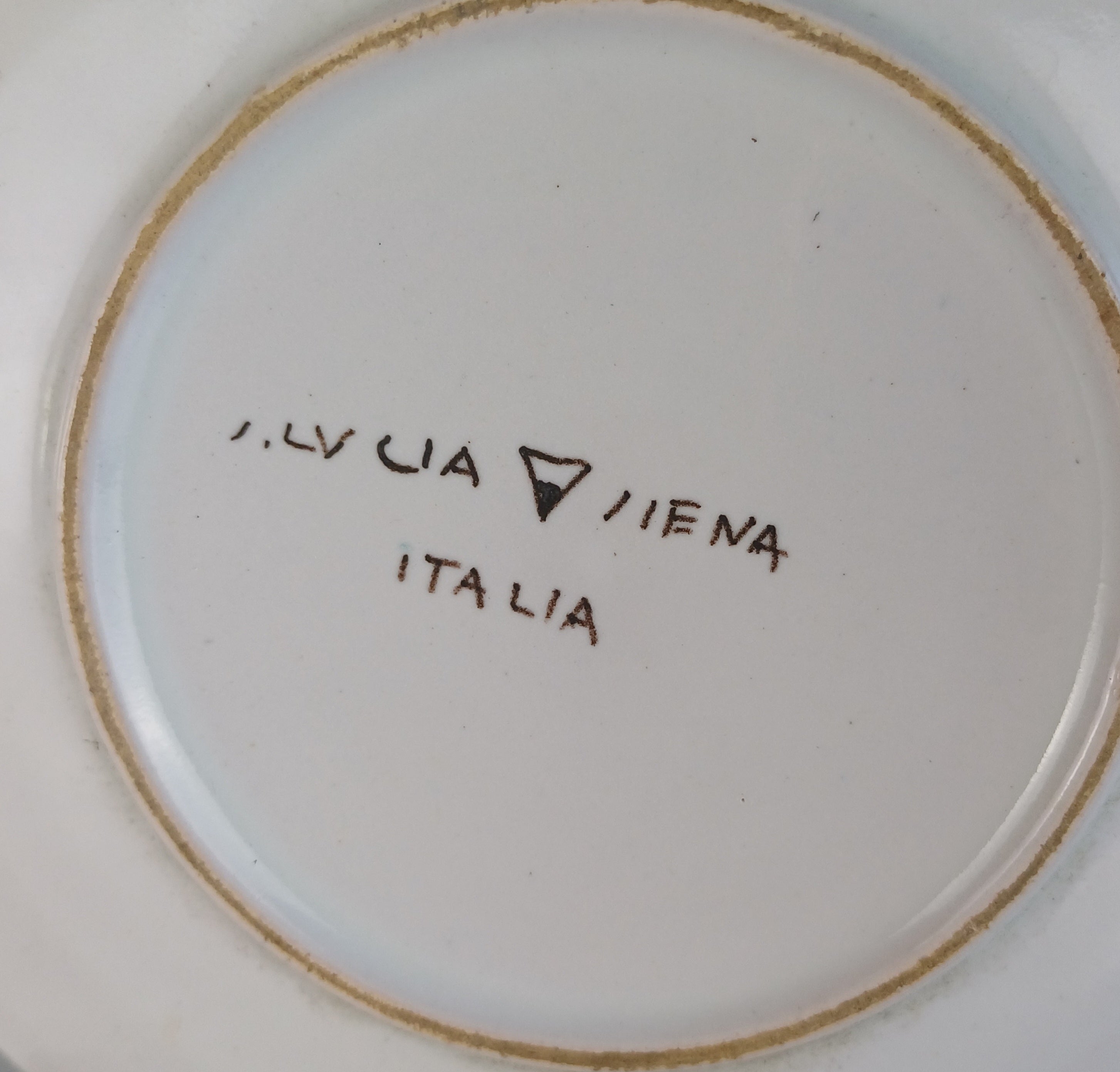 Dino Rofi Majolica Plate – S. Lucia Siena, Italy