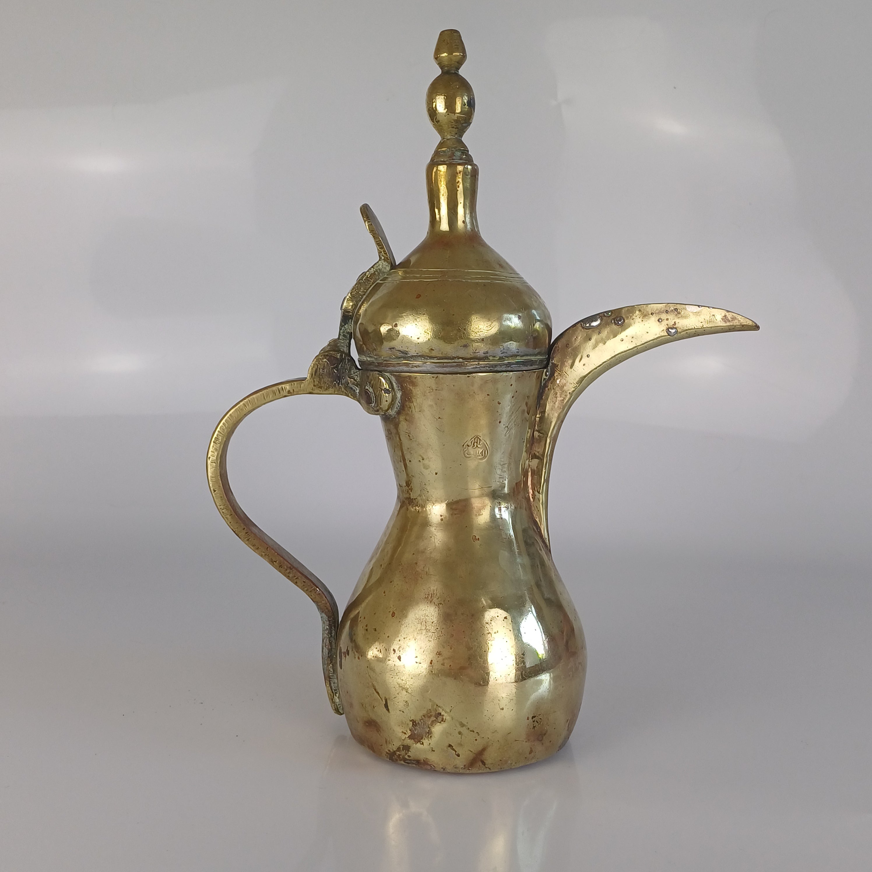 Middle Eastern Adel Al-Kashef Brass Dallah Coffee Pot - Early 20th century