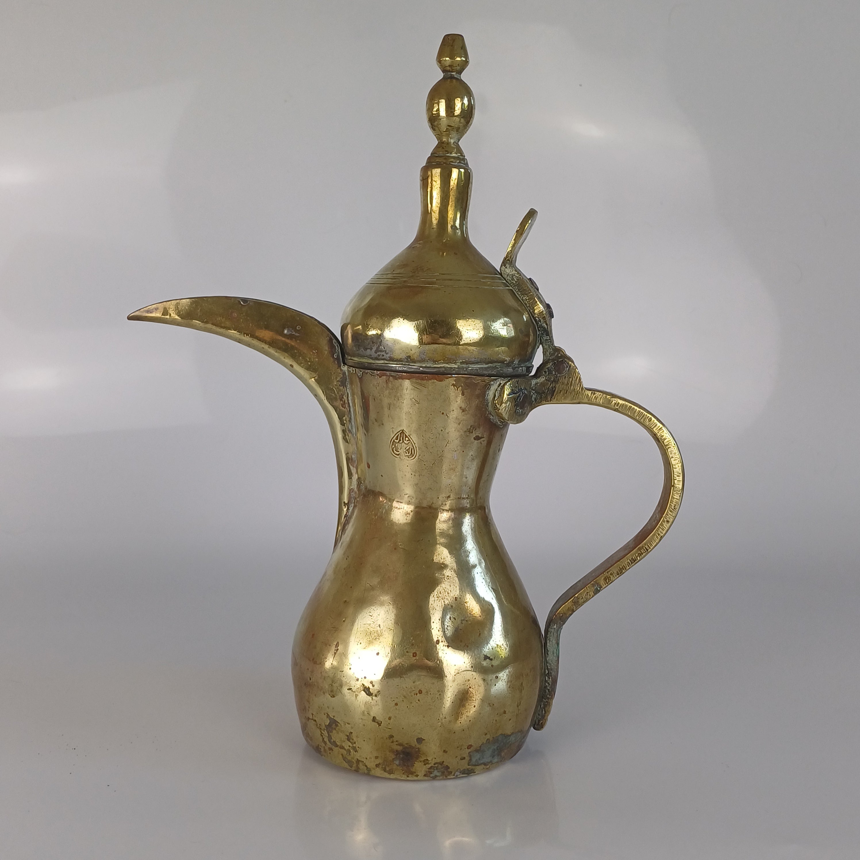 Middle Eastern Adel Al-Kashef Brass Dallah Coffee Pot - Early 20th century