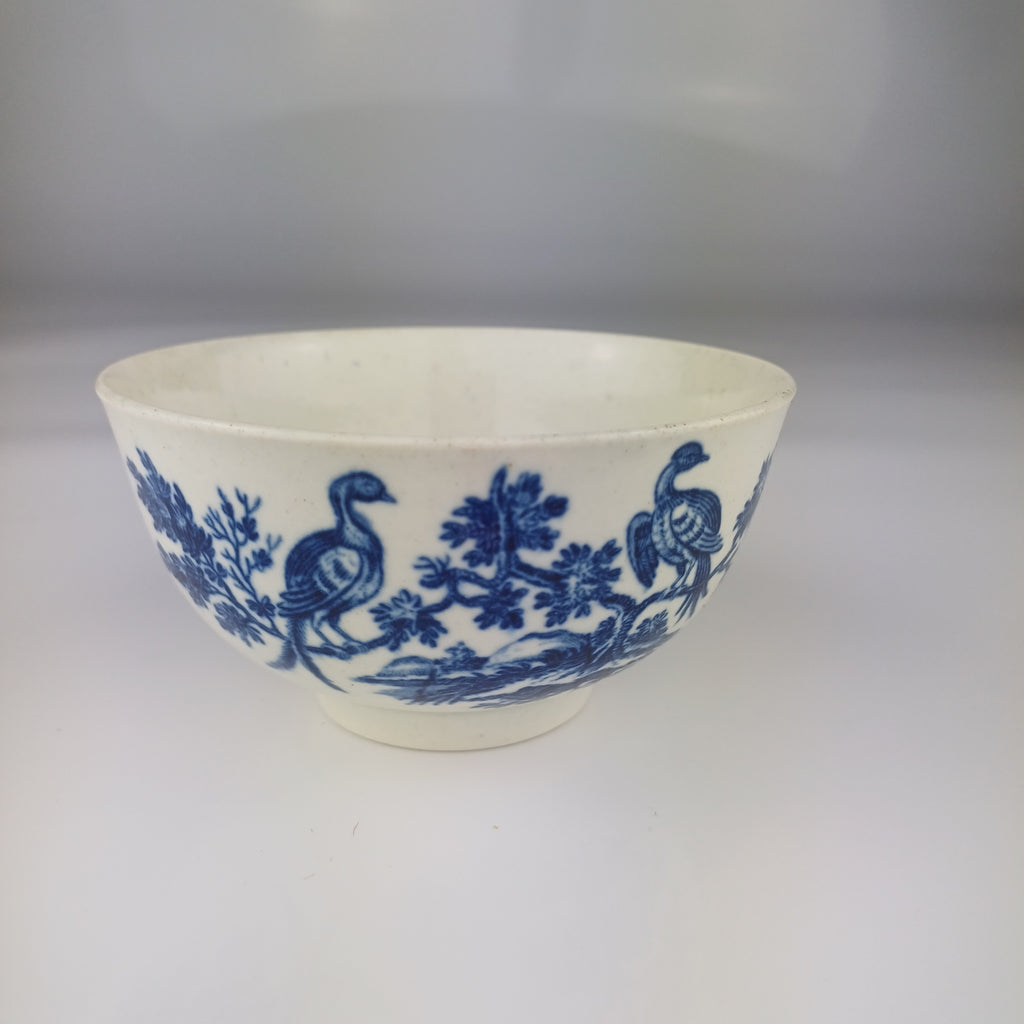 First Period Worcester 1770 "Perching Birds" Bowl