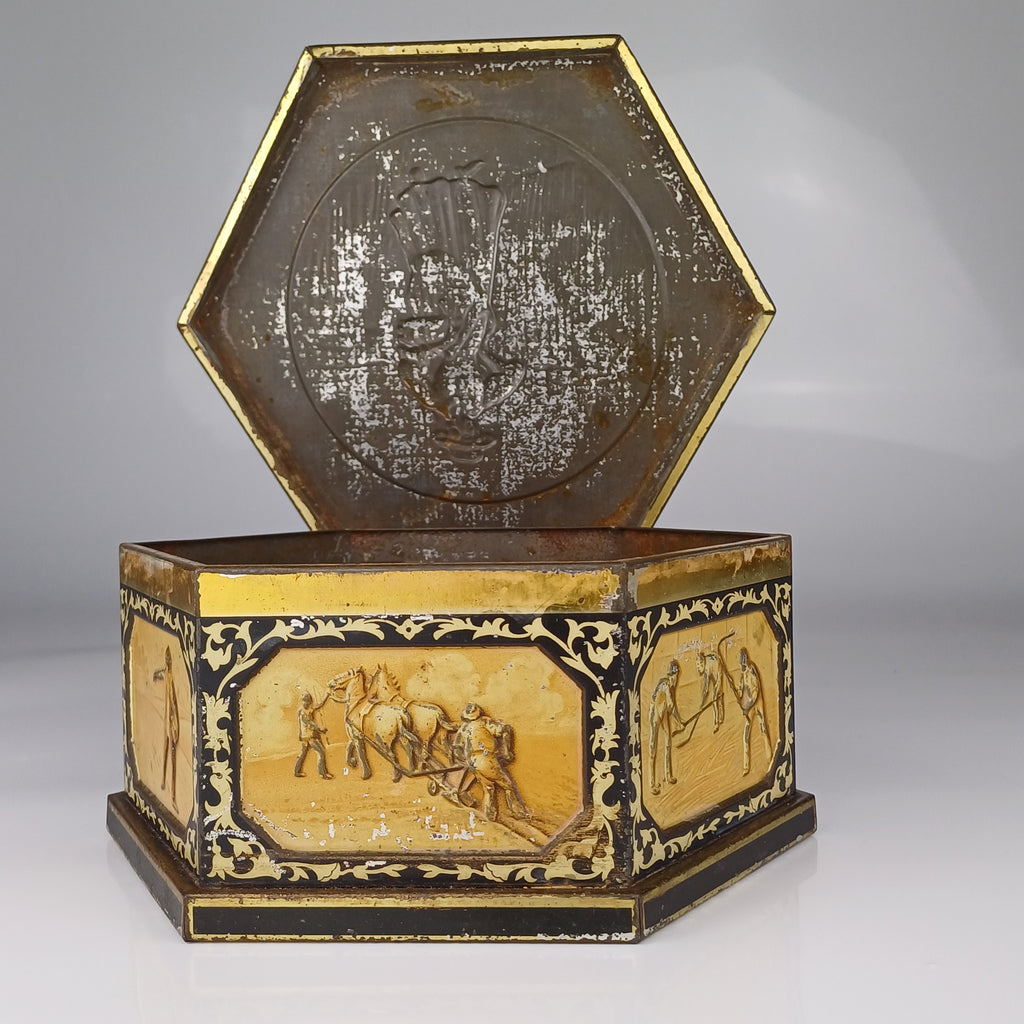 Huntley & Palmers "Harvest" Biscuit Tin 1908