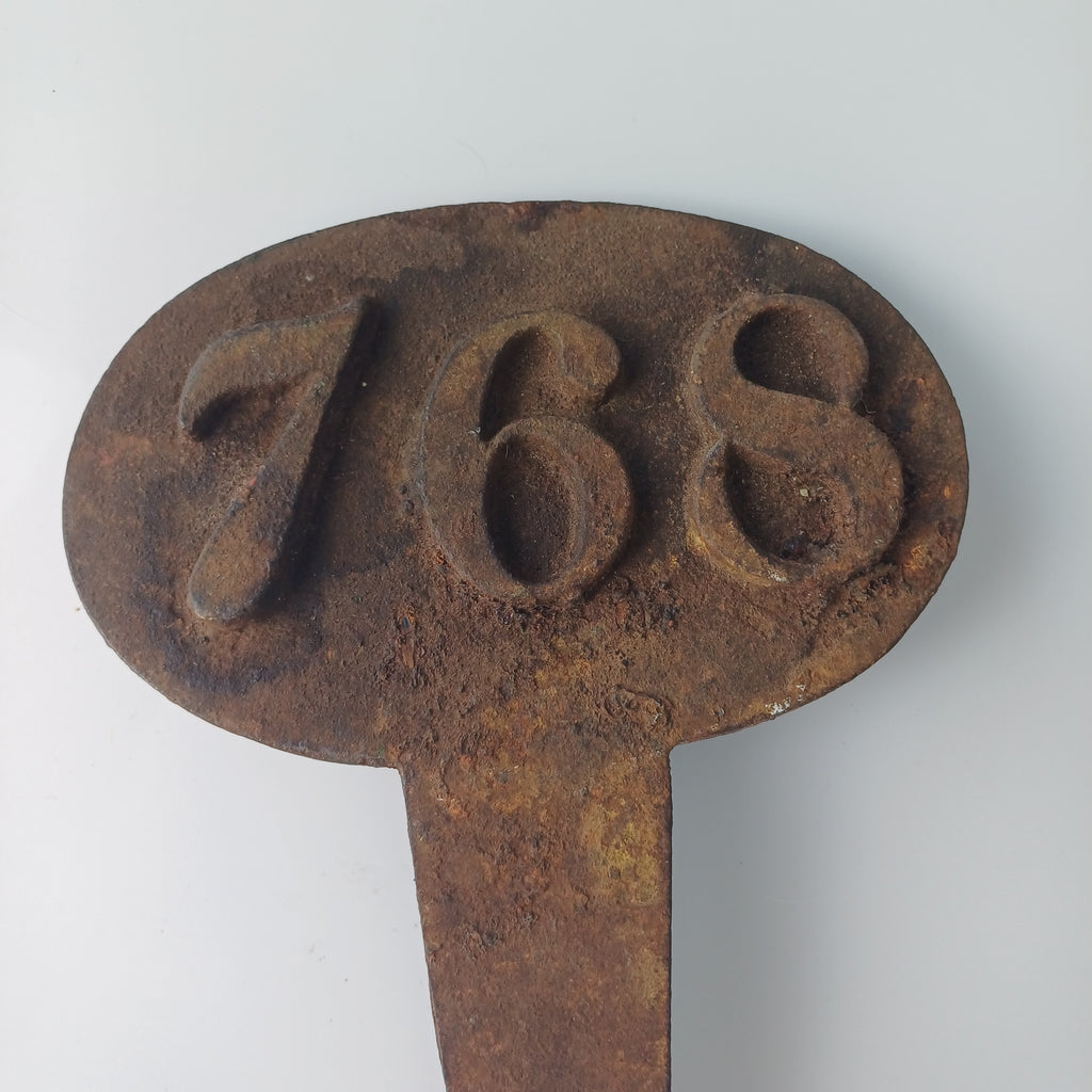 Cast Iron Victorian Grave Marker 768