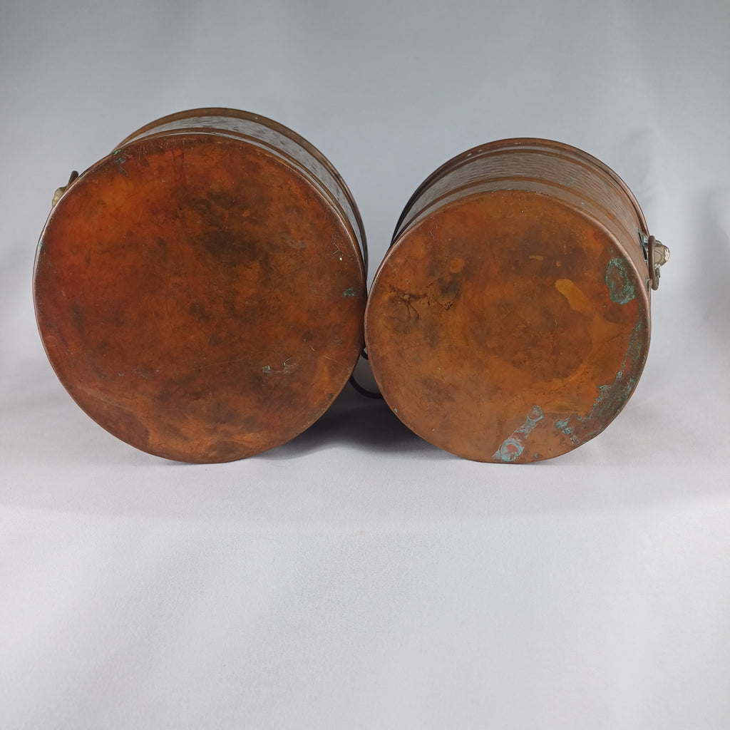 Early 20th Century Arts & Crafts Pair of Copper Planters