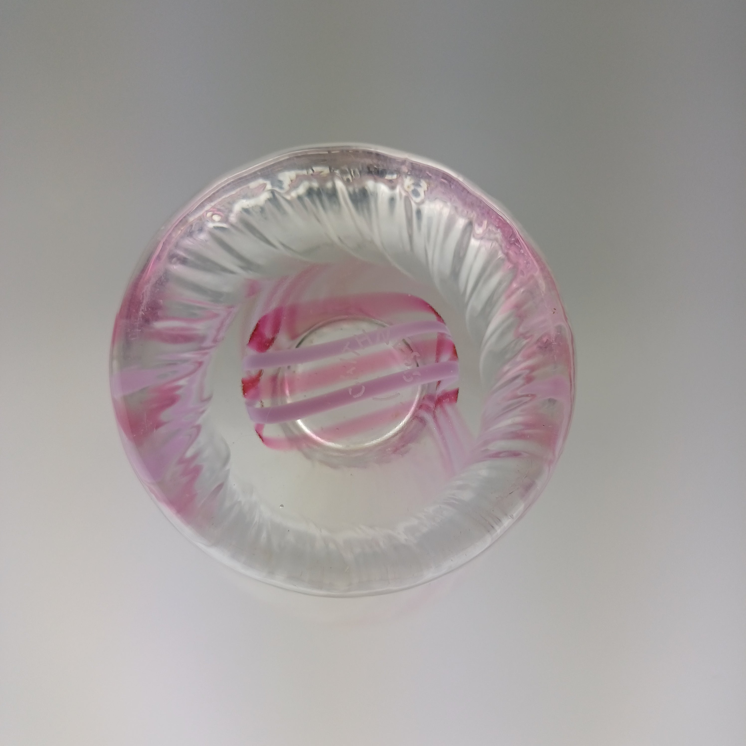Caithness Pink Swirl Glass Vase