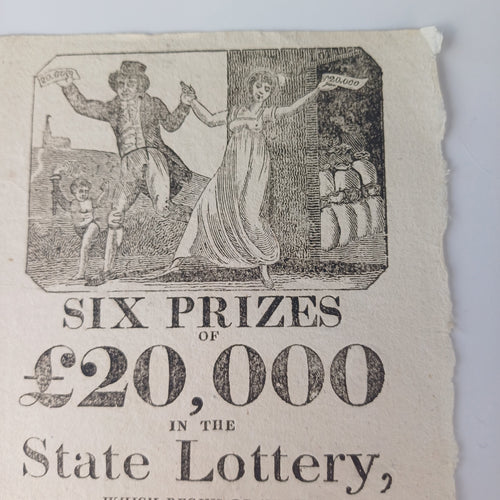 1815 Lottery Broadside Advertisment