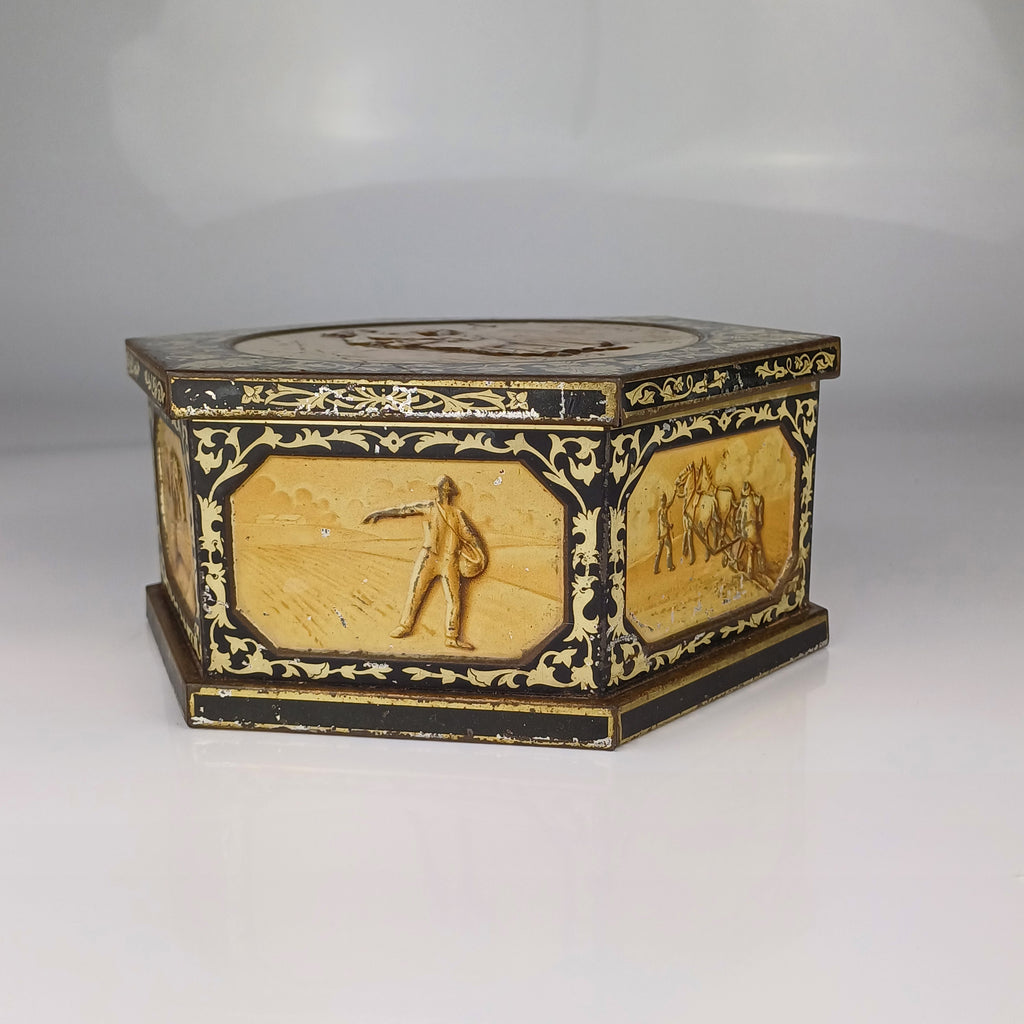 Huntley & Palmers "Harvest" Biscuit Tin 1908