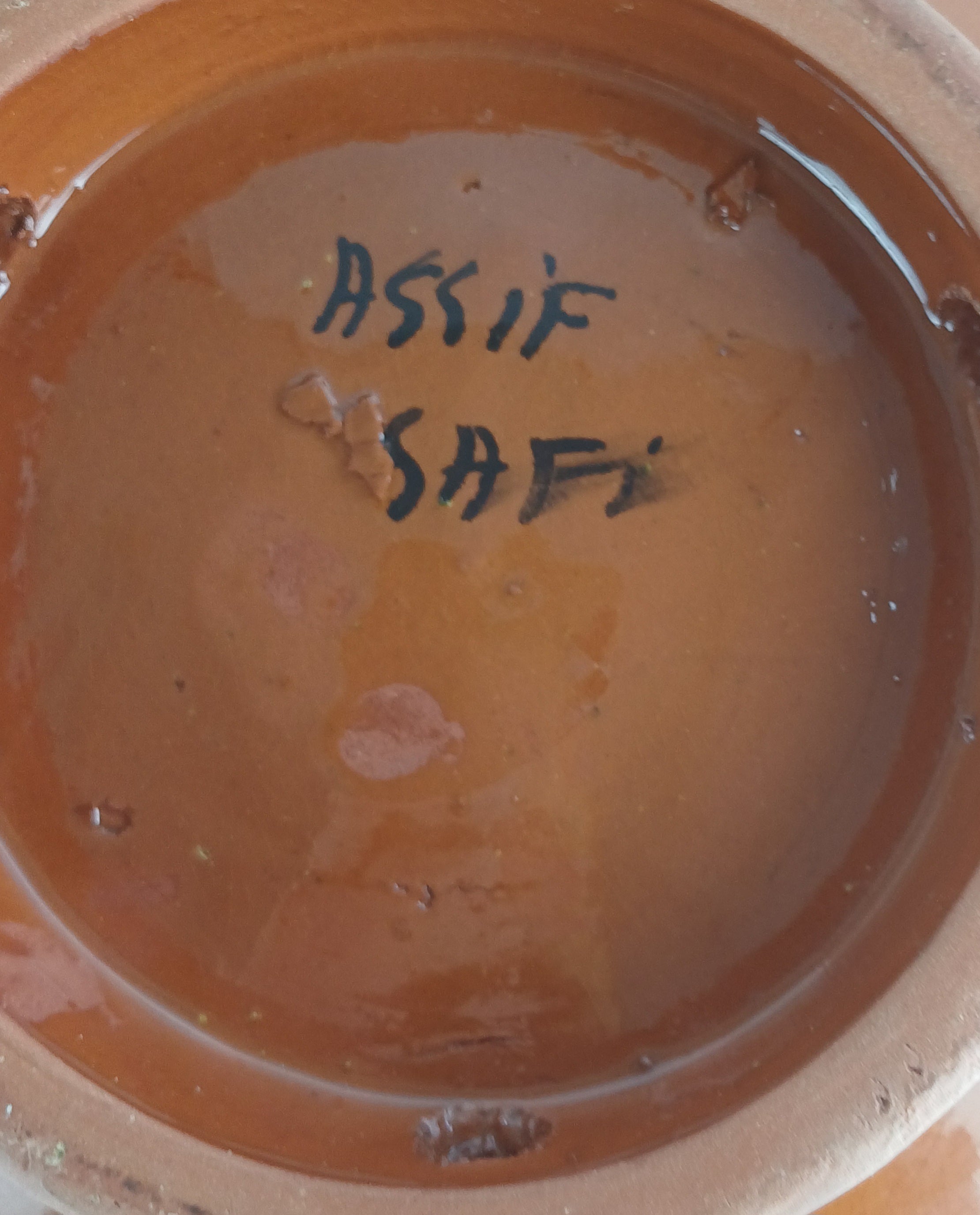 Large Moroccan Safi Pottery Bowl – Signed