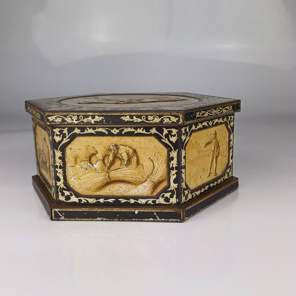 Huntley & Palmers "Harvest" Biscuit Tin 1908