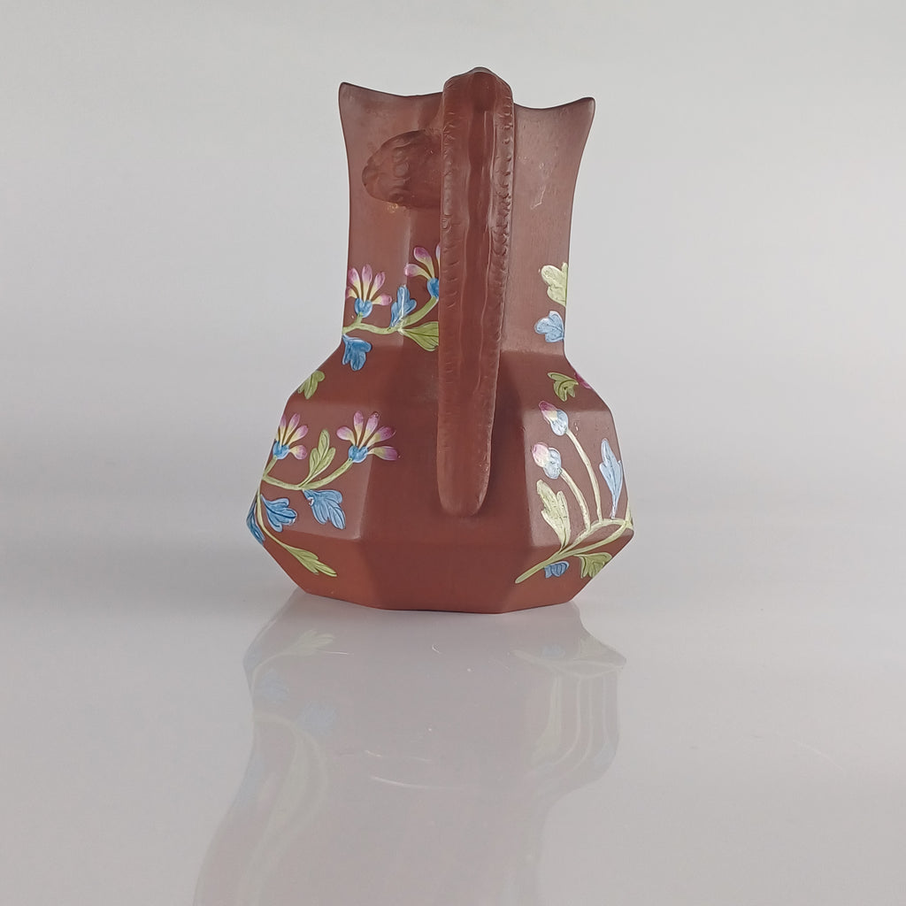 Spode Rosso Antico Terracotta Early C19th Hand Painted Hydra Jug