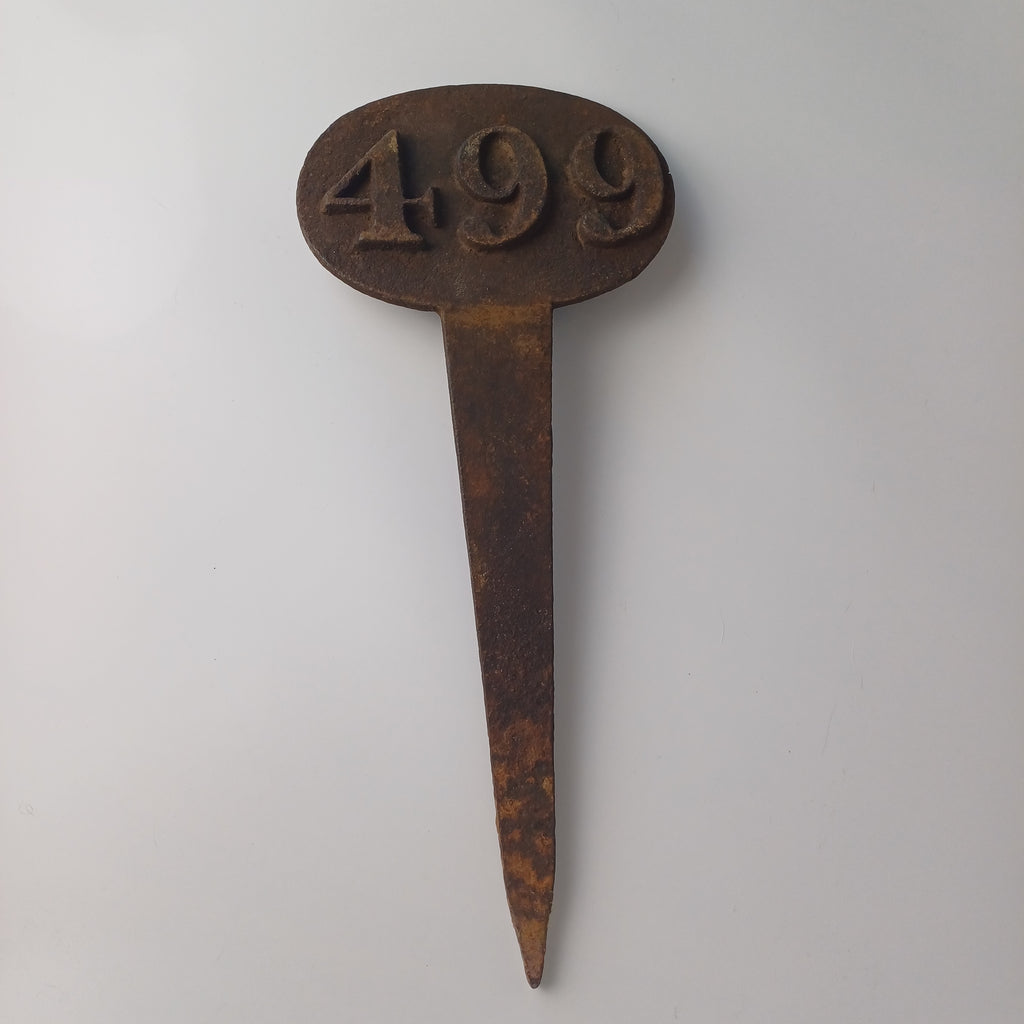 Cast Iron Victorian Grave Marker 499