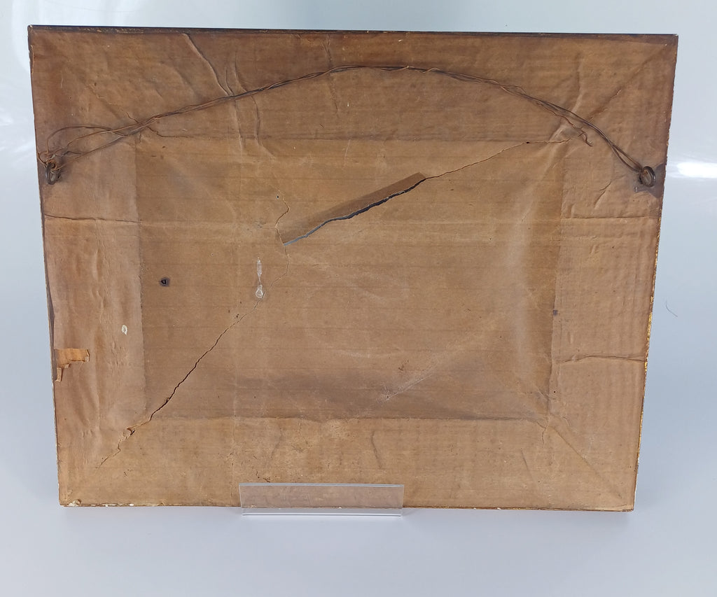 Painting on board of Christchurch Priory and the Norman House signed and dated 1905