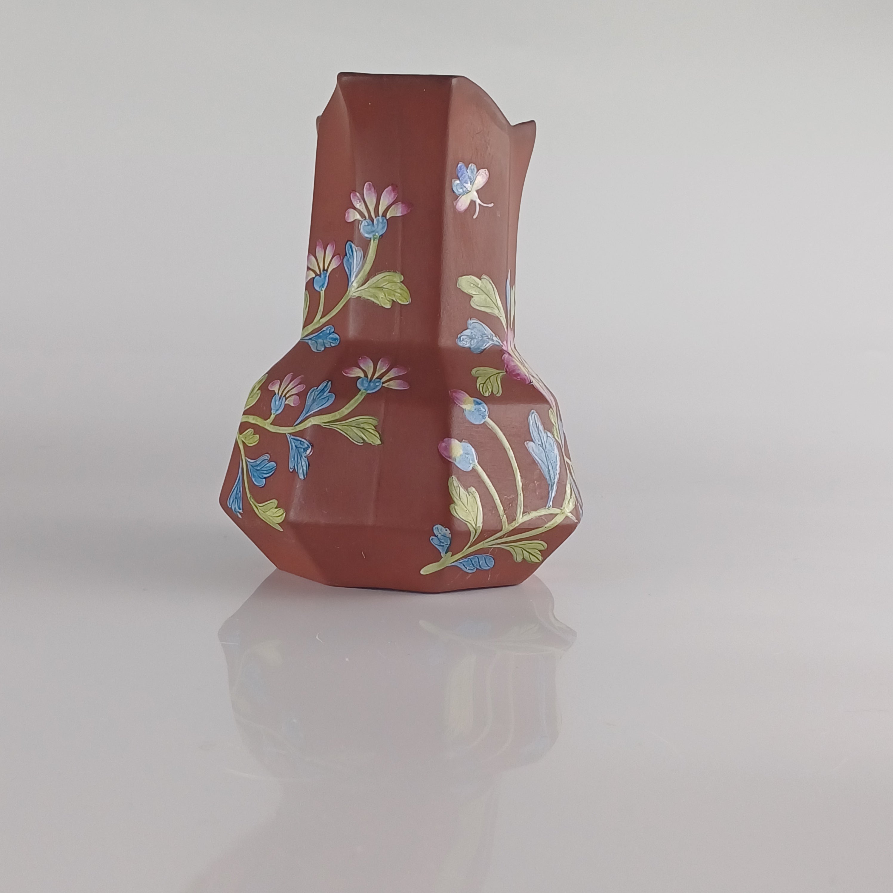 Spode Rosso Antico Terracotta Early C19th Hand Painted Hydra Jug