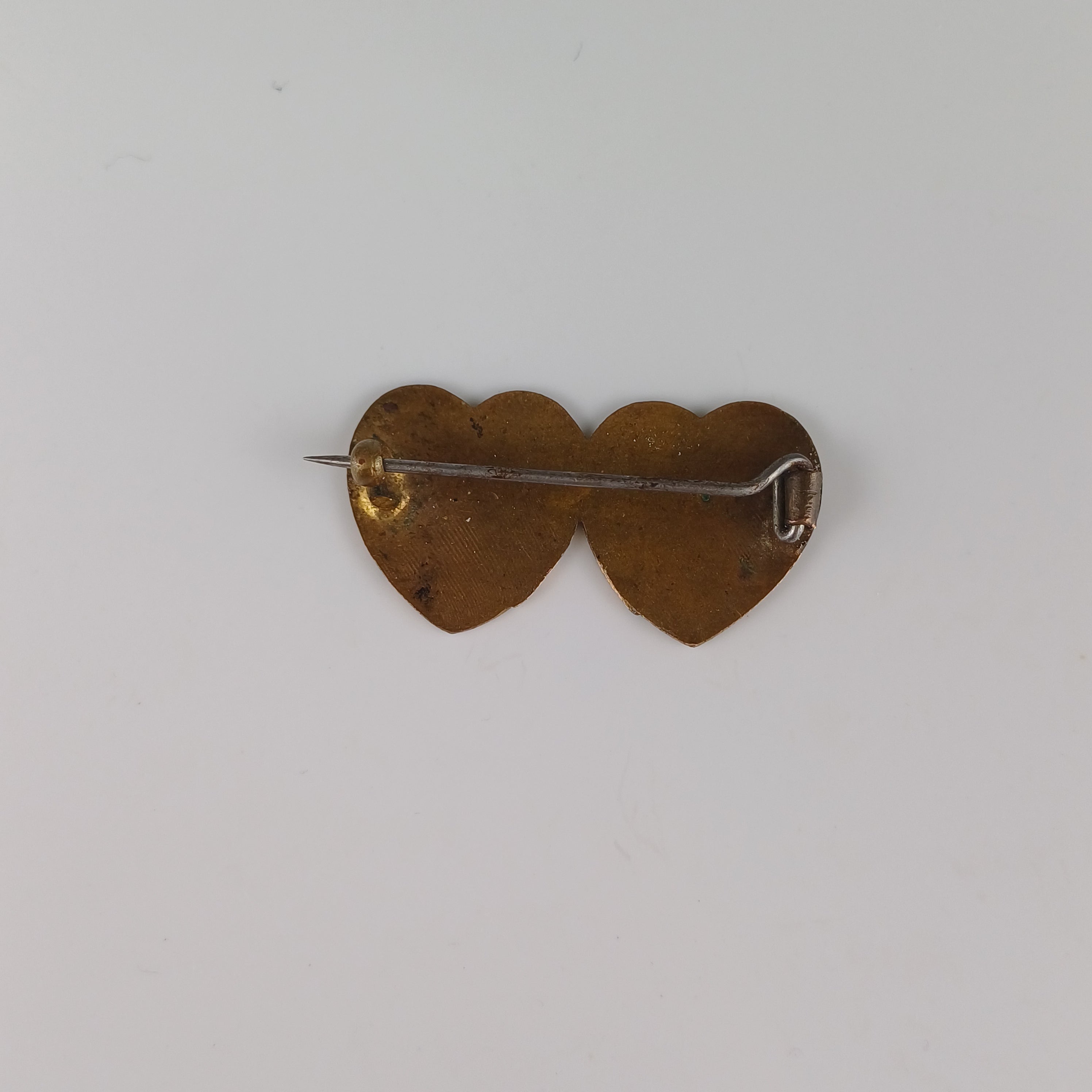 Vintage Mizpah Heart Brooch c1890-1910