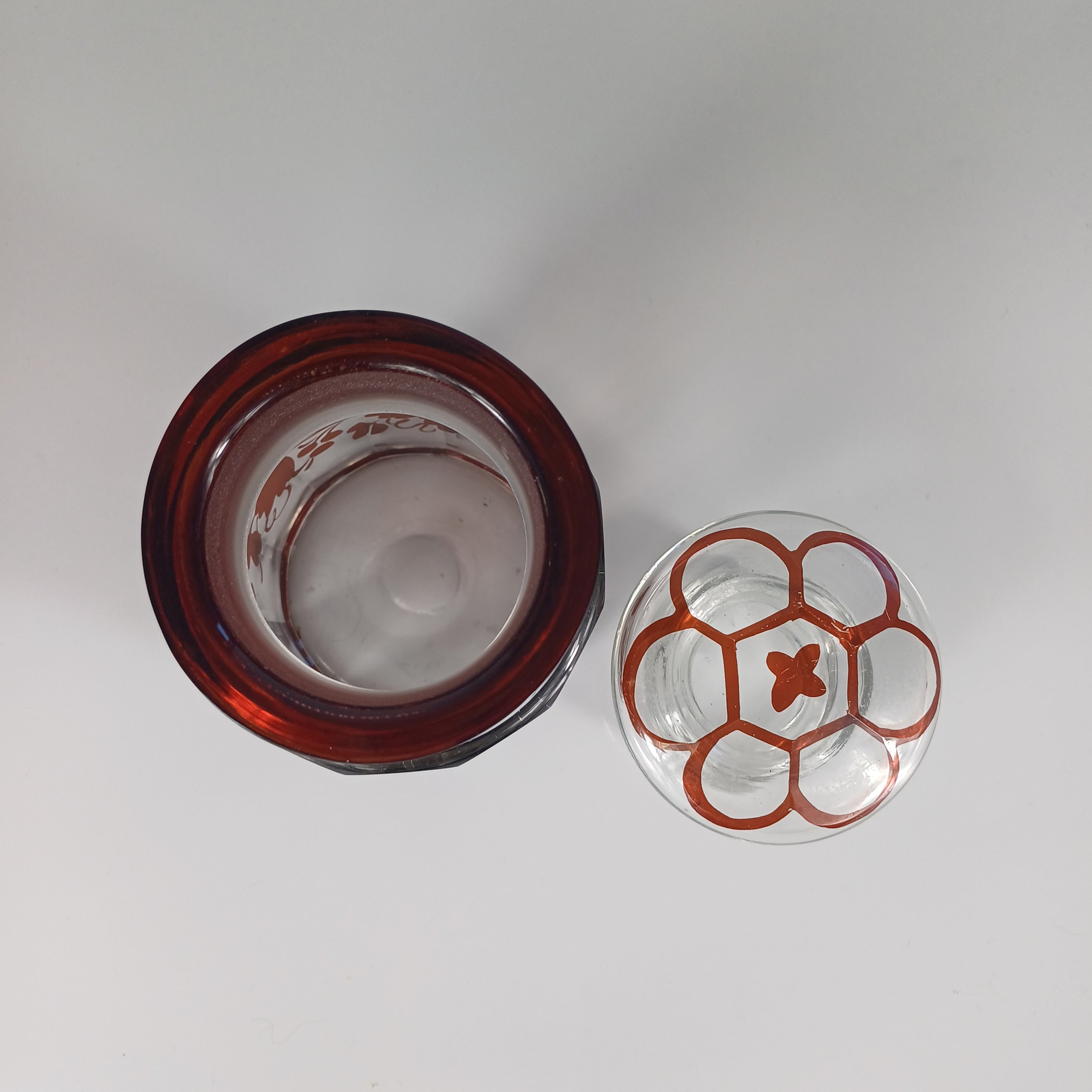 Late Victorian Bohemian Ruby Glass Jar