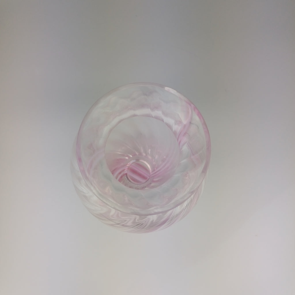 Caithness Pink Swirl Glass Vase