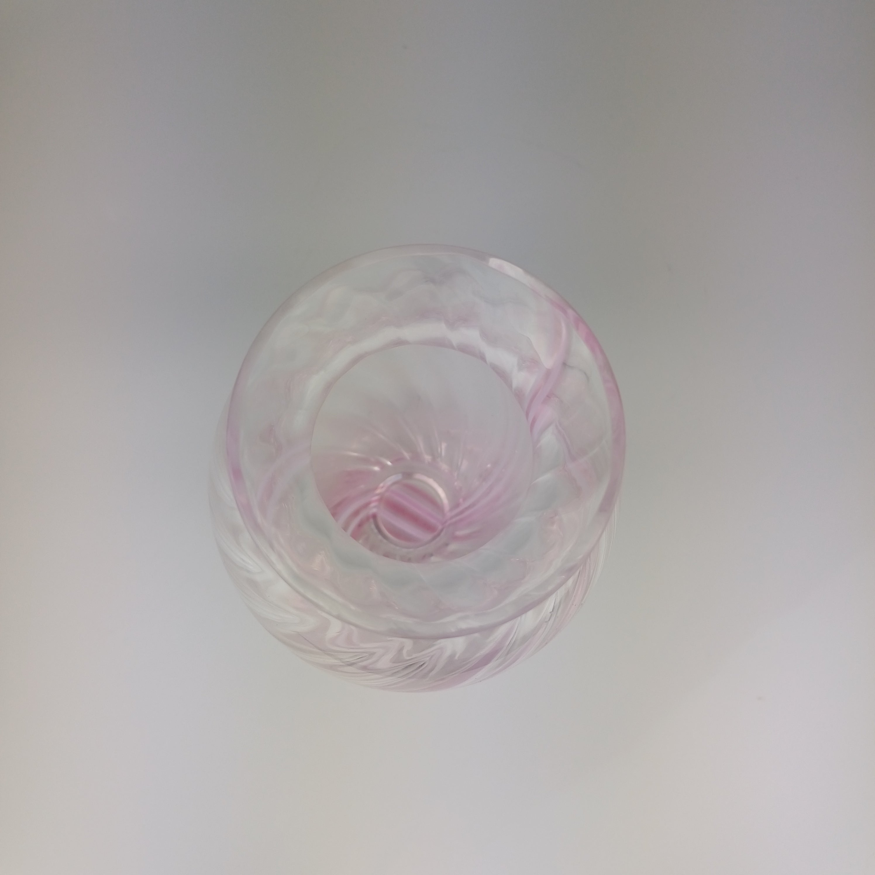 Caithness Pink Swirl Glass Vase