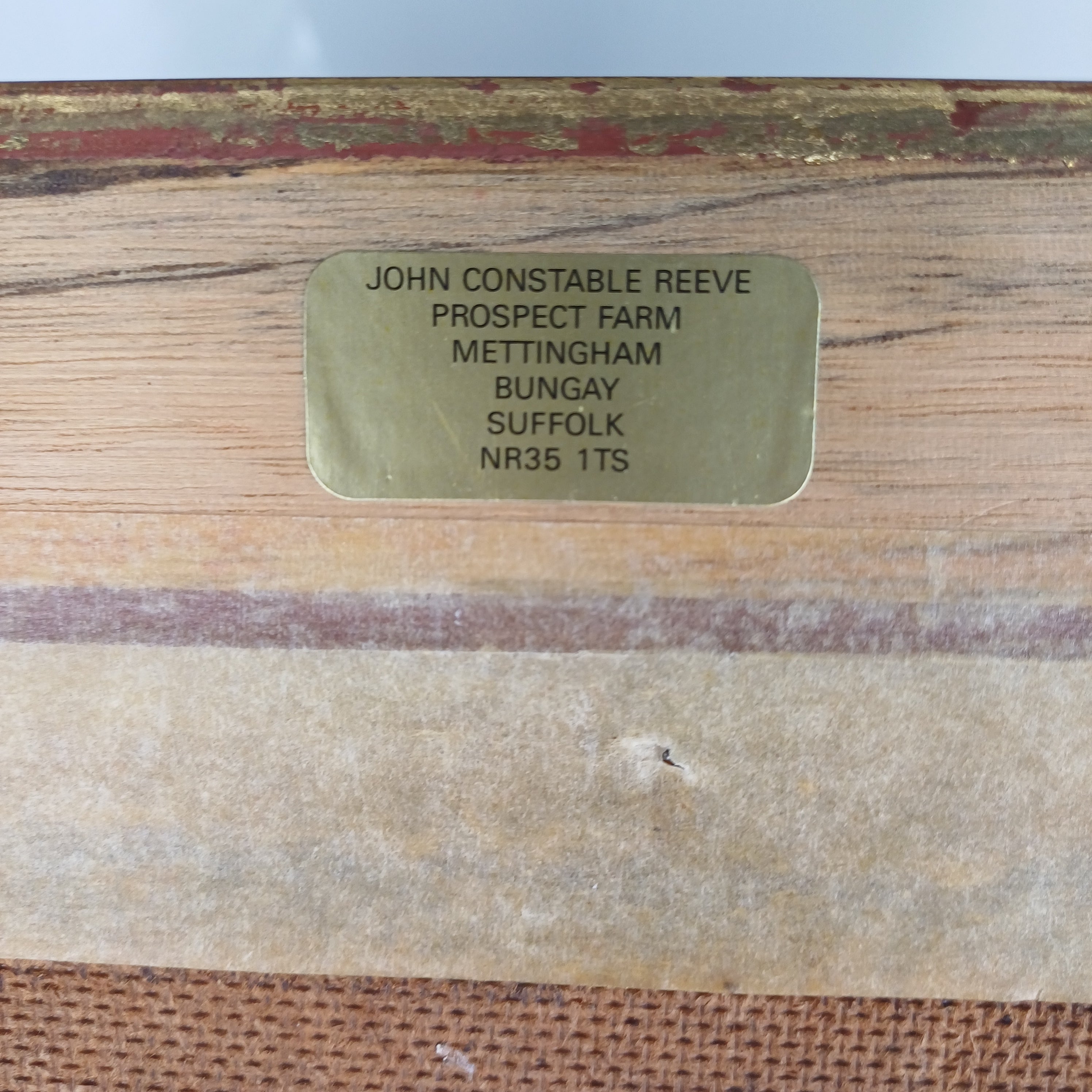 Oil painting on board signed by John Constable Reeve