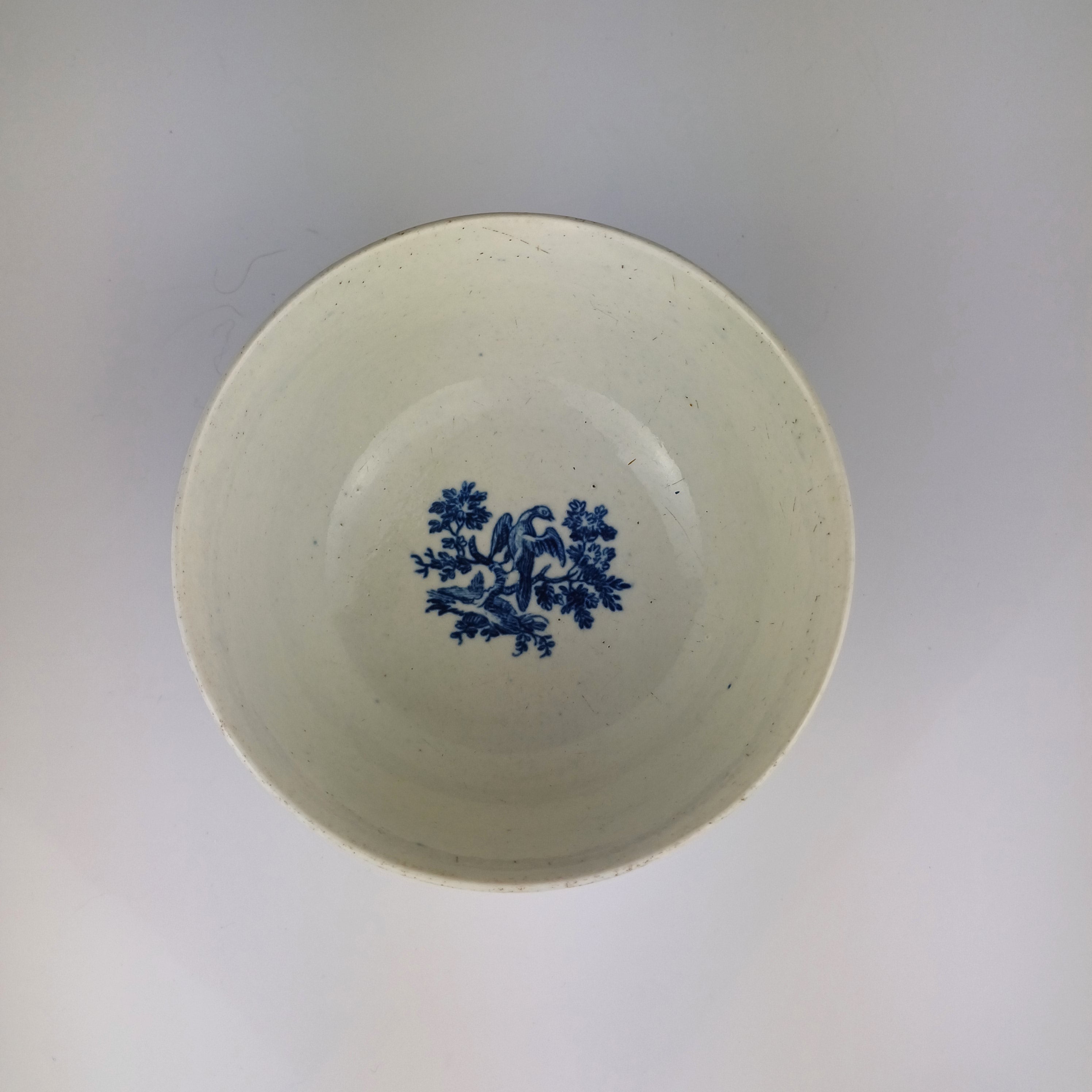 First Period Worcester 1770 "Perching Birds" Bowl