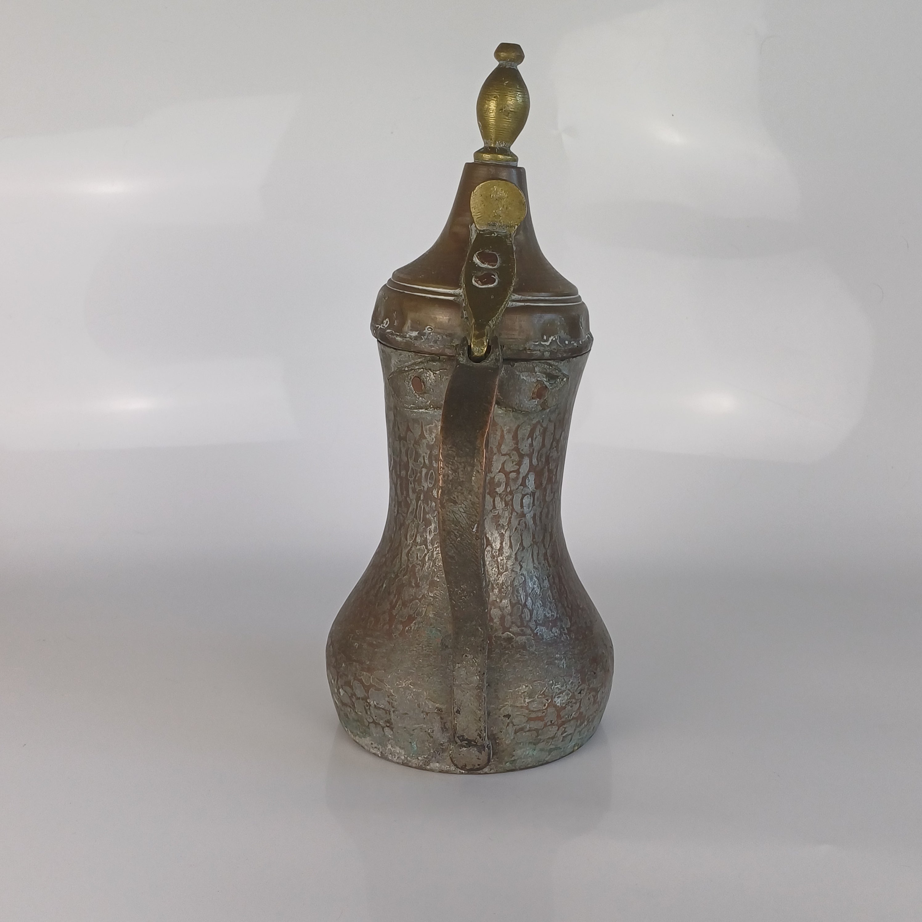 Large Middle Eastern Copper and Brass Dallah Pot
