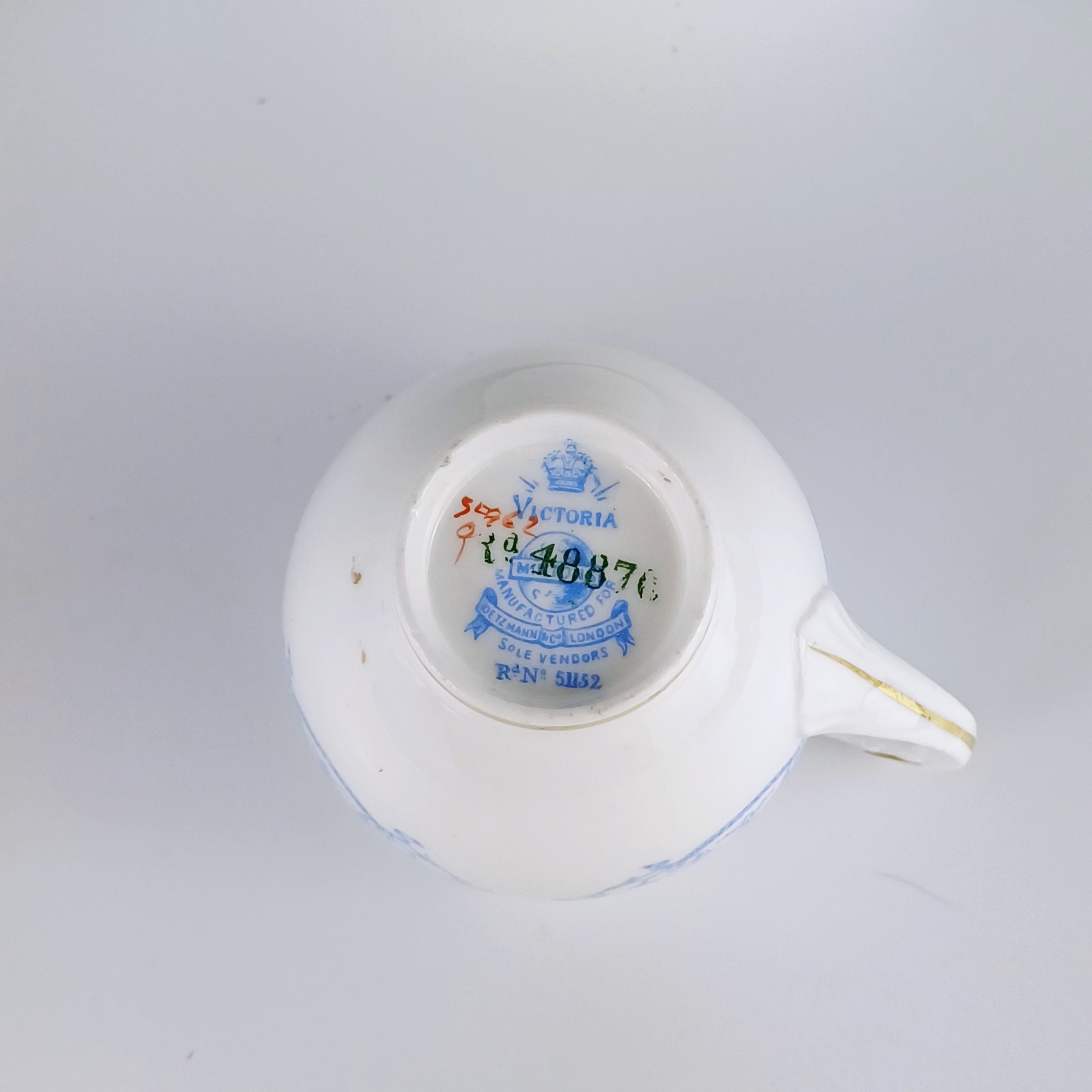 Exquisite Mintons "Victoria" Cup and Saucer Set 1886