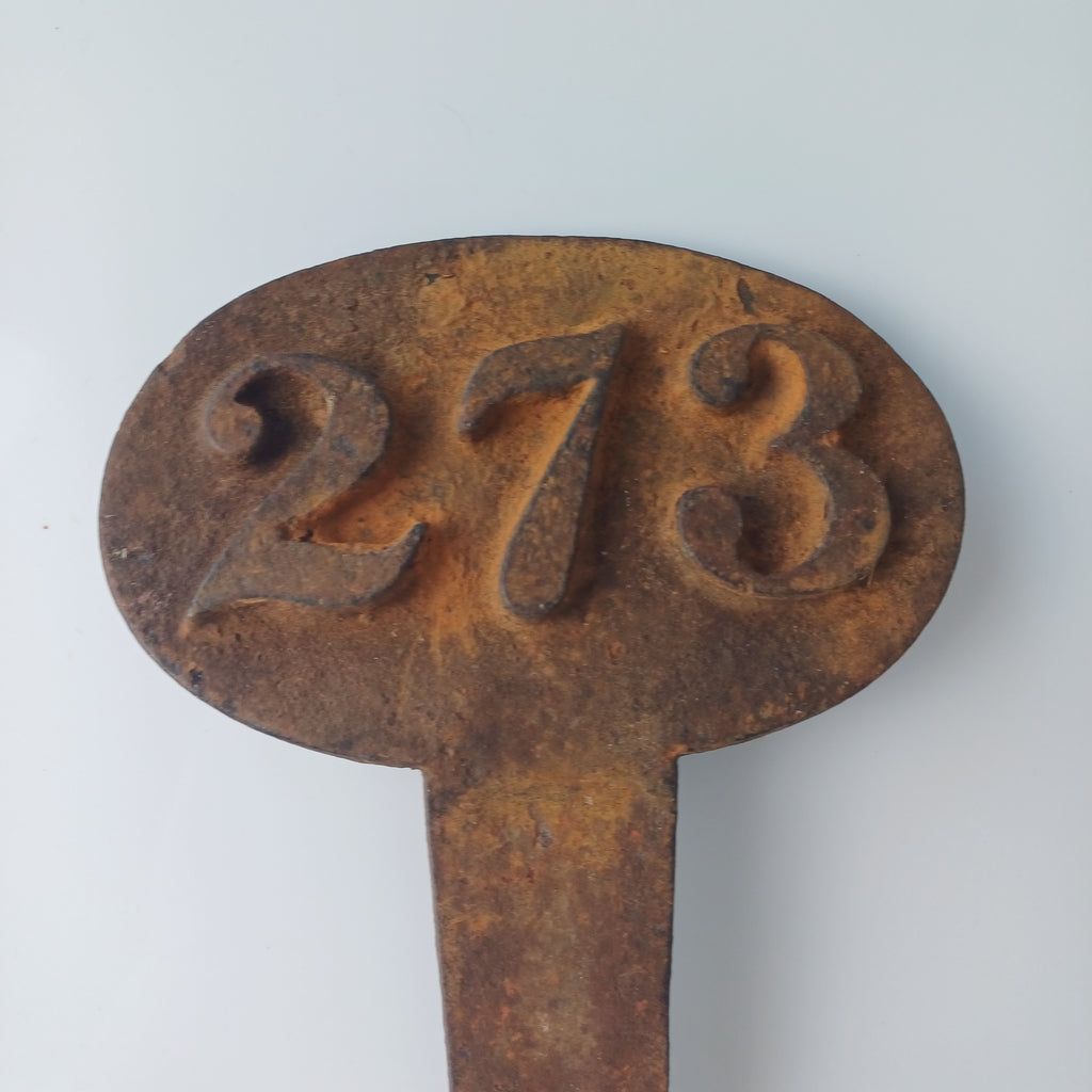 Cast Iron Victorian Grave Marker 273