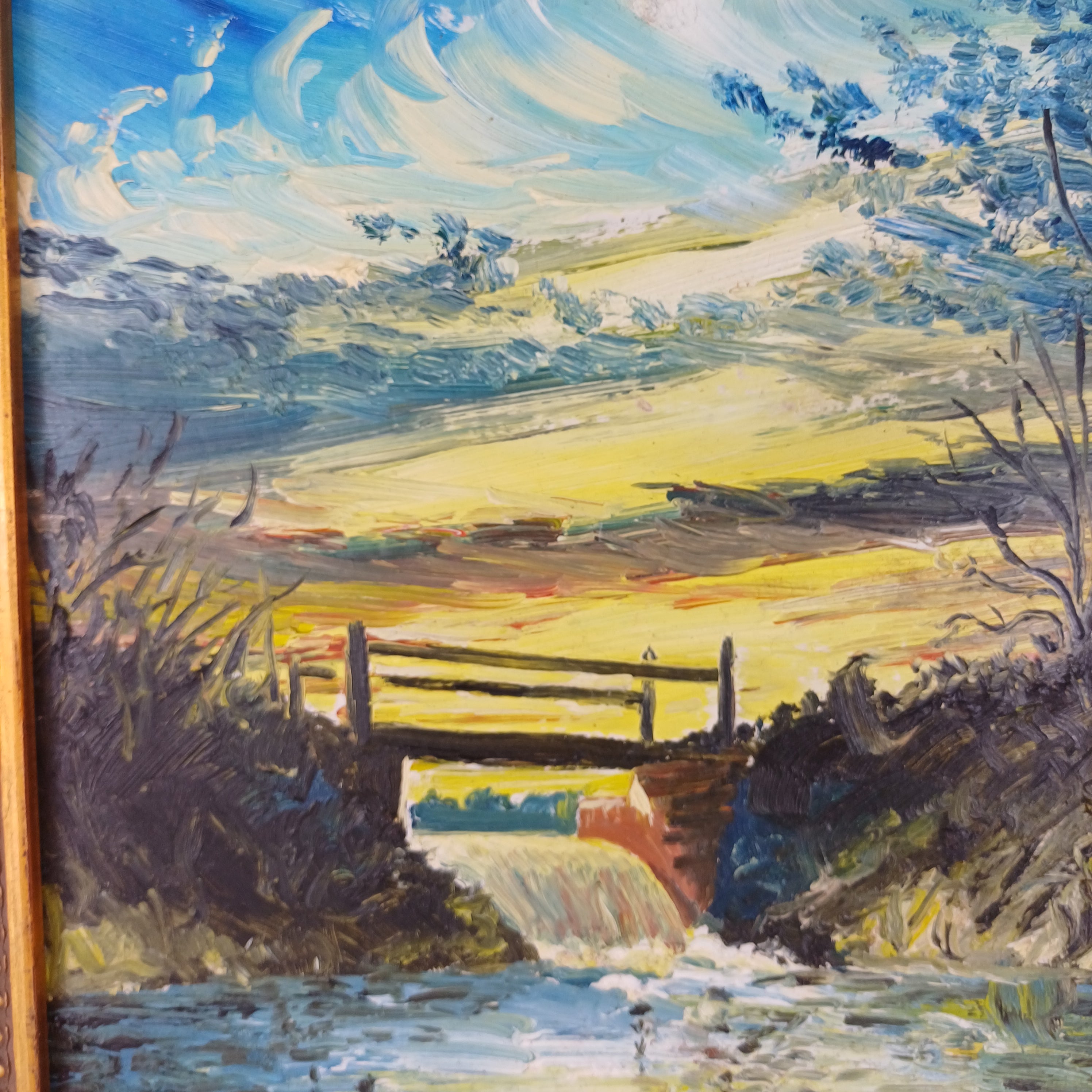 Oil painting on board Signed by John Constable Reeve