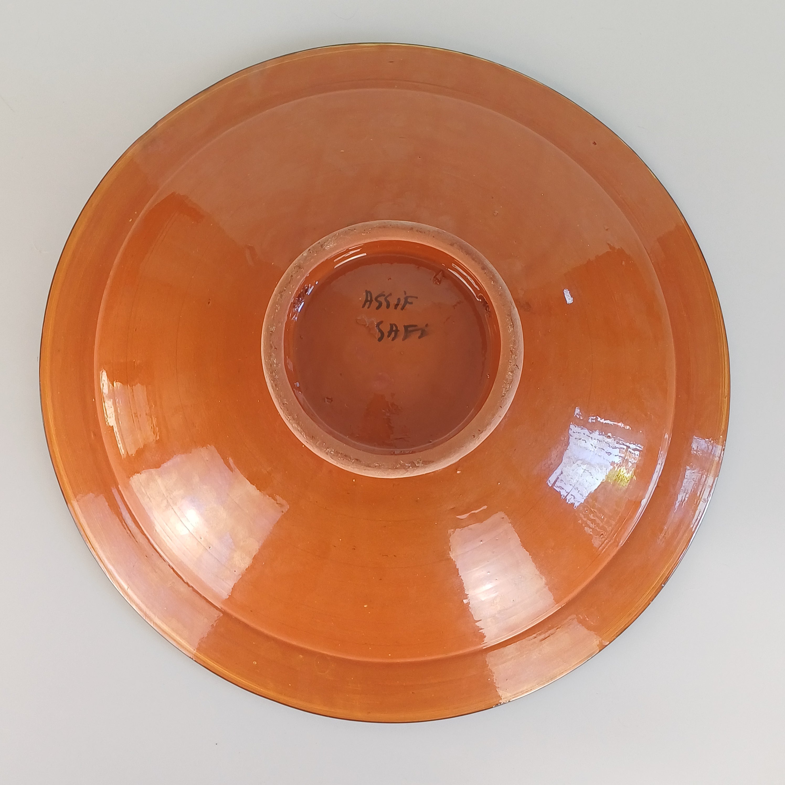 Large Moroccan Safi Pottery Bowl – Signed